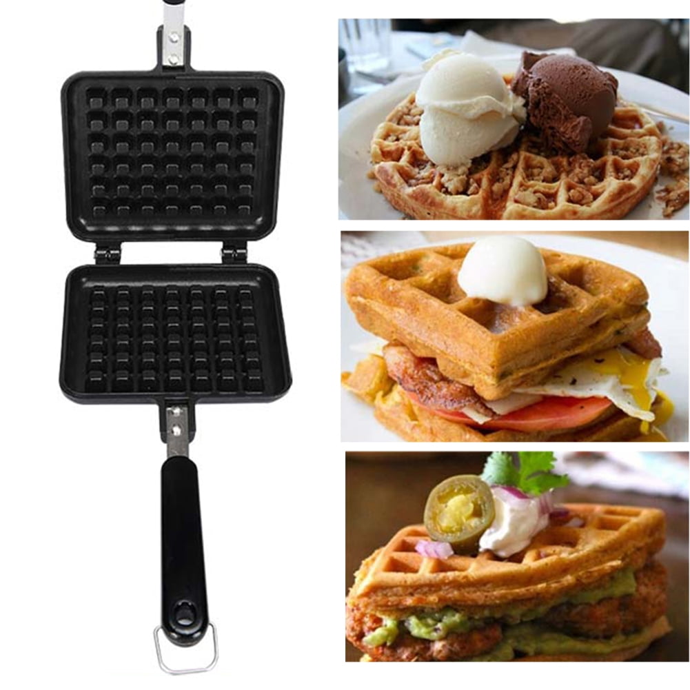 Non Stick Waffles Maker Mould Portable Iron Machine Frying Plate ...