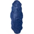 thumbnail image 2 of Deluxe Ultra Soft Faux Sheepskin Fur Series Fluffy Decorative Indoor Shag Area Rug, 2 x 6 Feet, Navy Blue, 1 Pack, 2 of 4