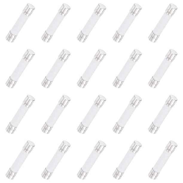 Uxcell 20Pcs Fusibles de retardo de tiempo de cerámica Tubo 6mm x 30mm 250V 5A Fusible de acción lenta Reparar placas de circuito, equipos de iluminación, instrumentación, electrodomésticos
