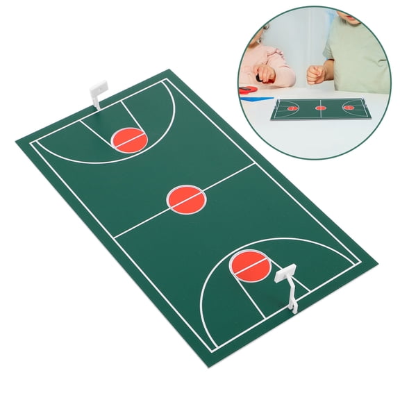 Luxshiny Compact Dark Green Basketball Court Model for Micro Scene Setup and DIY Craft Projects