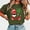 Army Green, variant on Six Seven Christmas T Shirts for Women Casual Shirt Funny Graphic Short Sleeve Tee Tops