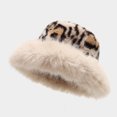 thumbnail image 6 of Winter Faux Fur Bucket Hat Unisex Thick Warm Plush Fisherman Cap Fluffy Cold Weather Hat for Outdoor Daily Wear, 6 of 6