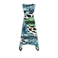 thumbnail image 4 of Ovzne Robes pour Femmes Robe de Plage Robes Sans Manches Col Rond Cordon Décontracté Volant Robe Trapèze Mini Robe Imprimée Liquidation, 4 of 7