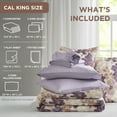 thumbnail image 6 of Regency Heights Cal King Comforter Set with Sheets, Soft Brushed Bed in A Bag with Diamond Printed Bed Sheetss, 7 Piece Bedding Sets with Flat Sheet and Fitted Sheet, Taupe, 6 of 8