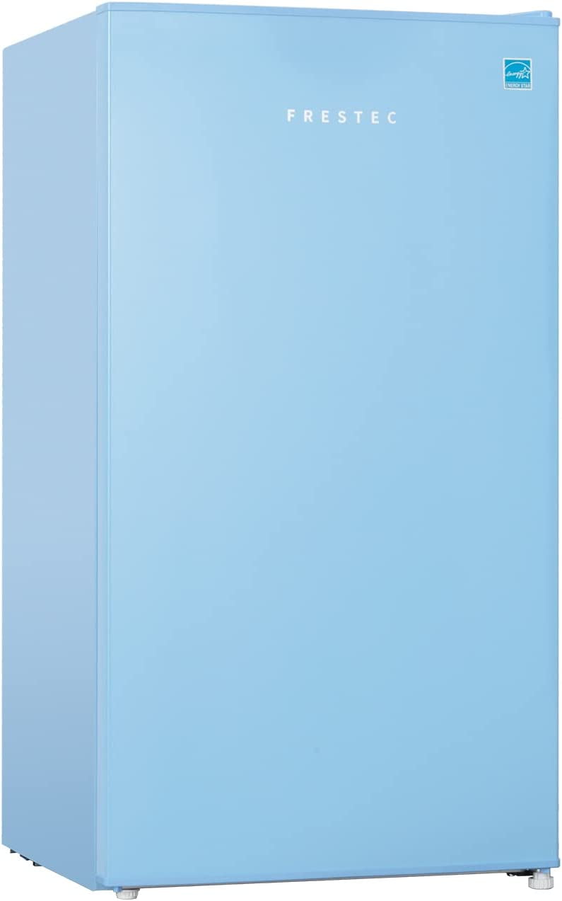 Frestec Mini refrigerador con congelador, mini refrigerador de 3.1 pies  cúbicos con un solo toque de fácil descongelación, refrigerador pequeño