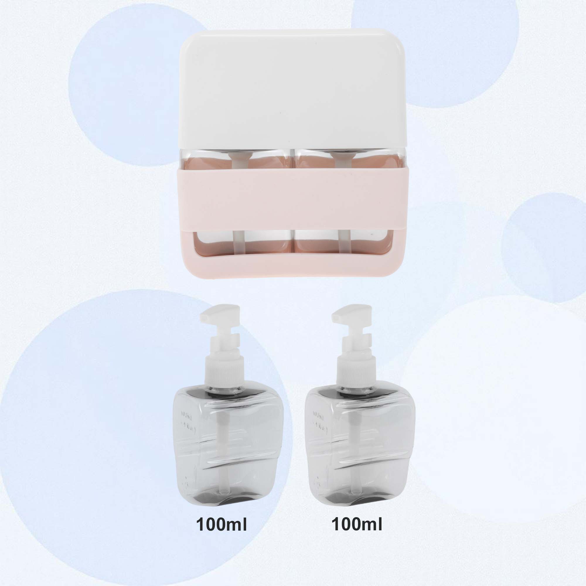 Unique Bargains Durable Reusable Travel Container 2 Pcs Pink