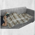 thumbnail image 6 of Abstract Soft Flannel Fleece Throw Blanket, Inspirations in Culture Motifs Arrangement Ornamental, Cozy Plush for Indoor and Outdoor Use, 60" x 80", Beige Brown White, by Ambesonne, 6 of 6