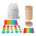 thumbnail image 1 of Lipstore Bâtonnets Montessori Jouet d'Appariement et de Tri Jouet Sensoriel d'Appariement Ensemble de Motricité Fine Cognitive, 1 of 8