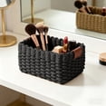 thumbnail image 4 of Small Wicker Basket, Handwoven Paper Rope Storage Baskets with Handles, Decorative Organizing Bins for Home, Desk, Bathroom Kitchen Storage Gifts, 4 of 6
