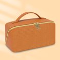 thumbnail image 1 of Bolso cosmético de PU Bolso organizador cosmético tejido de gran capacidad para viajes femeninos Tmvgtek Cuidado Belleza, 1 of 3