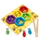 thumbnail image 1 of Juguete Educativo Inclinado De Madera Para Niños Montessori, Juego De Colmena De Educación Temprana, Clip Cognitivo De Color Infantil, Juguete De Abeja Pequeña Serendint FN002472-00, 1 of 6