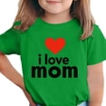 thumbnail image 2 of ATOGUTA Girls Gym Shirts Kids Happy Mother’s Day T-Shirt with I Love Mommy Graphic Green, Size 3T-15, 2 of 6