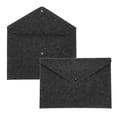 thumbnail image 1 of 2 Piezas de Carpetas de Fieltro, Carpeta de Sobre A4 Bolsa de Almacenamiento de Documentos con Cierre de Botón (Gris), 1 of 7