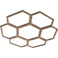 thumbnail image 2 of 20"OD x 7"ID x 3/8"T Florin Wood Fretwork Pierced Ceiling Medallion, Walnut, 2 of 3