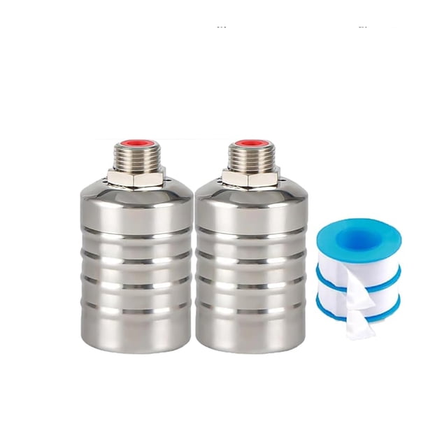 Ganfancp Válvulas de Flotador de Control de Agua Totalmente Automáticas de Acero Inoxidable 304 Ofertas Del Día 2Pcs Controlador de Nivel de Agua