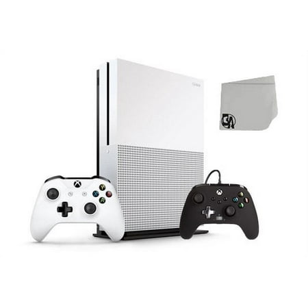Microsoft Xbox One S 500GB Gaming Console White with Black Controller Included BOLT AXTION Bundle Used