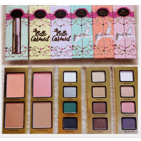 Too Faced Holiday / Christmas La Belle Carousel Eyeshadow and Cheek Special Edition Collection, Better Than Sex Mascara, Melted Metal Metallic Lipstick