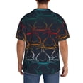 thumbnail image 5 of Disketp Men's Hawaiian Cartoon Sharks Print Shirts Button Down Holiday Beach Shirts-Medium, 5 of 7