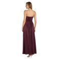 thumbnail image 2 of R & M Richards Womens Pleated Rhinestone Straps Gown Dress, darkred, Juniors, 3/4, 2 of 2