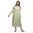 thumbnail image 4 of Moomaya Printed Nightdress For Ladies Cotton Ruffled Border Nursing Night Gown, 4 of 6
