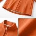 thumbnail image 5 of FDGIU Women's Stand Collar Fleece Lined Zip Up Jacket, Long Sleeve Slim Fit Cropped Outerwear for Fall Winter Daily Outdoor Outfits, 5 of 5