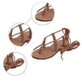 thumbnail image 5 of Uobin Women’s Flat Sandals – Comfortable Lace-Up Gladiator Sandals with Adjustable Ankle Wrap | Strappy Crisscross Open Toe Tie-Up Shoes for Summer, Beach & Travel, 5 of 9