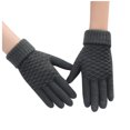 thumbnail image 3 of yuehao household tools warm outdoor winter knit gloves gloves velvet gloves women's gloves dark gray, 3 of 5
