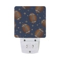thumbnail image 2 of Rugby Football with Gold Stars LED Night Light Sensor Lamp Plug-in Adjustable Brightness 2 Pack, 2 of 7