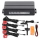 thumbnail image 1 of Car English Voice Broadcast Reverse Backup Parking Detector System with 4 Radar Sensor Red, 1 of 5