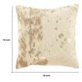 thumbnail image 5 of Faux Fur Pillow with Zipper Closure, Set of 4, Cream and Gold, 5 of 5