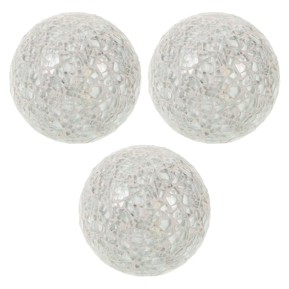 ELAYARD Set of 3 Lightweight White Glass for Wedding, Home Decor, Table Centerpieces and Party Decorations