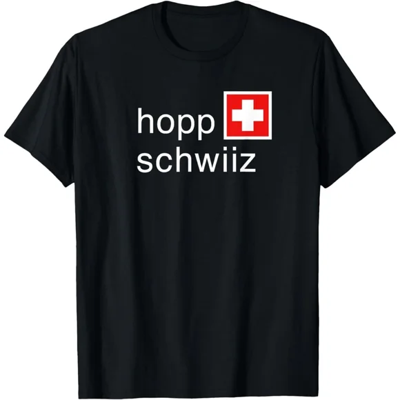 Go Team Switzerland Hopp Schwiiz Patriotic Sports Novelty Graphic Shirt,for unisex up to 3XL