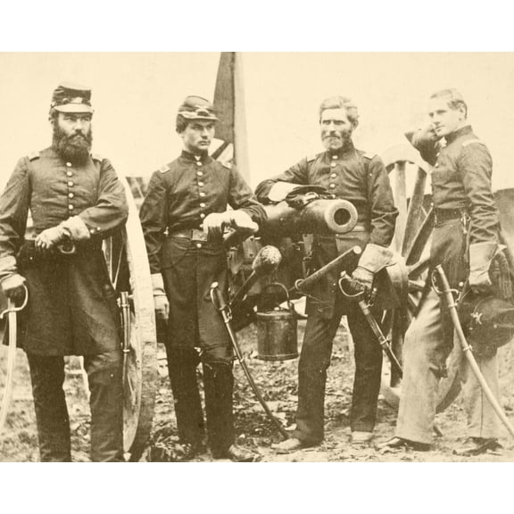 Print: Group, Major Robertson And Friends, circa 1861-1865