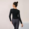 thumbnail image 4 of Taykoo Women Hollow Sports Fitness Shirt With Chest Pad Tight Running Sports Top Clothes, 4 of 5