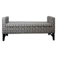 thumbnail image 3 of ORE International 24" Tall Polyurethane Geometric Storage Bench in Brown, 3 of 5