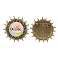 thumbnail image 1 of Lotus octubre Pin de gancho de metal vintage con forma de sol Unbranded, 1 of 3