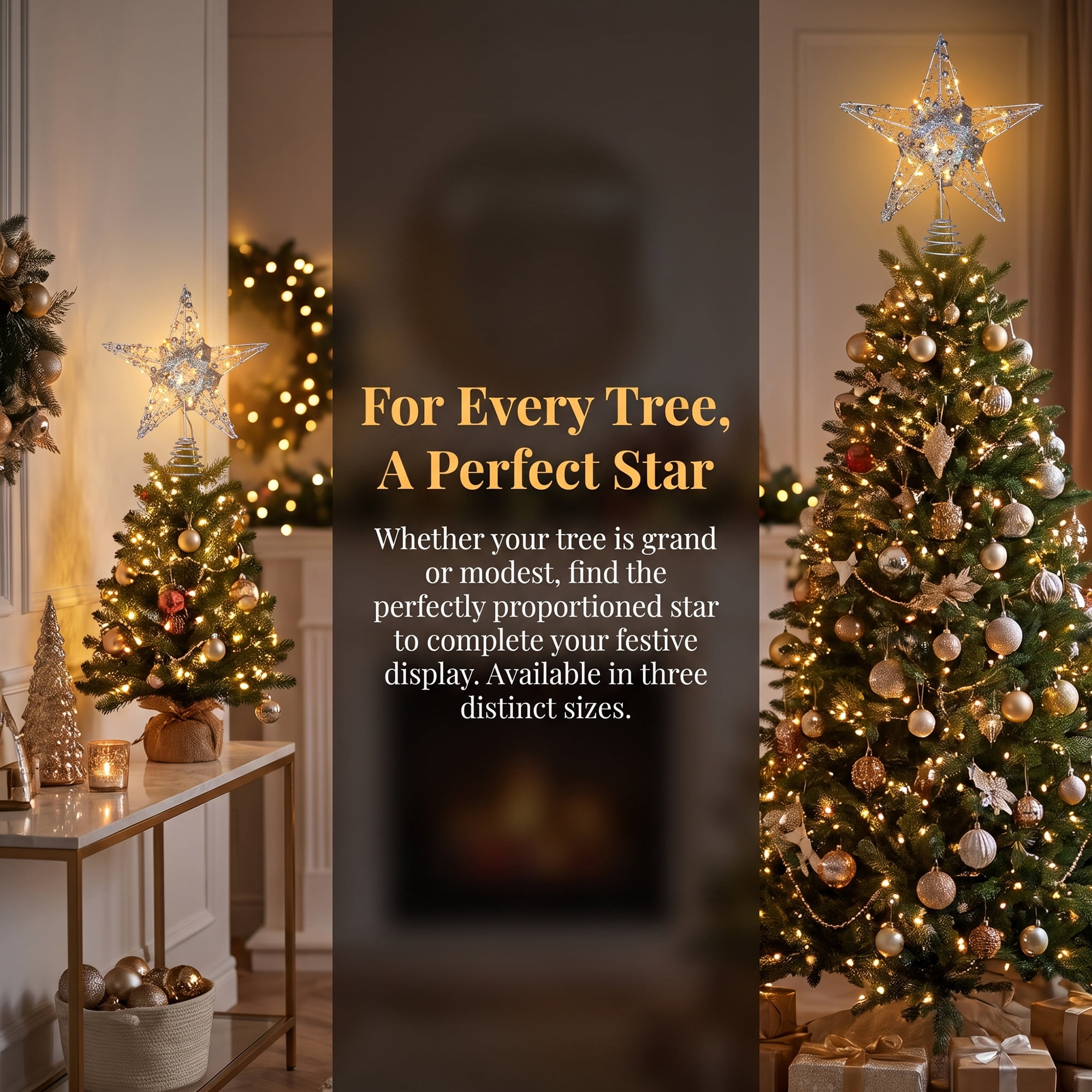 Unique Bargains Shimmering Cosmic Starburst Luxury Glowing Foliage Crest Ornament Silver Lights with Battery Operated 7.9"