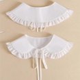 thumbnail image 2 of Preppy Style Women Girls Detachable Collar Shawl for Doll Tiered Ruffles False Collar Bottoming Shirt Shawl, 2 of 4