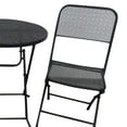 thumbnail image 7 of Four Seasons Courtyard Padova Foldable 3 Piece Bistro Dining Set, Black, 7 of 7