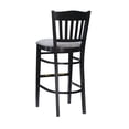 thumbnail image 6 of Linon Ashfield 30" Bar Stools, Black Finish with Black and Gray Fabric, Set of 2, 6 of 13