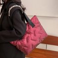 thumbnail image 3 of Bolso Hobo para Mujer Bolso Acolchado Brillante Gran Capacidad Bolso Invierno para Niñas (rojo), 3 of 8