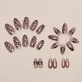 thumbnail image 5 of Fofosbeauty 24pcs Press on False Nails Tips, Almond Fake Acrylic Nails, Leopard Champagne, 5 of 10