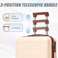 thumbnail image 6 of 14"/20" 2 pcs/set in ABS Spinner Wheel Luggage, with Combination Lock,14" Cosmetic Case, 6 of 13
