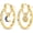 Gold, variant on 925 Silver Plated Earrings Hoops for Women Ladies Simple Lightweight Twisted Medium Hoop Earrings With Cubic Zirconia Hypoallergenic Jewelry for Her