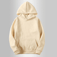 thumbnail image 2 of Womens Hoodies Oversized Long Sleeve Sweatshirt Fashion Casual Long Sleeve Solid Fleece Hooded Loose Comfy Trendy Pullover Tops with Pockets, 2 of 7