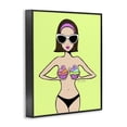 thumbnail image 3 of Stupell Industries Glam Summer Gal & Cupcakes People Painting Black Framed Art Print Wall Art, 11 x 14, 3 of 8