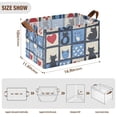 thumbnail image 7 of Yayeee Foldable Storage Basket for Shelves with Handles Set of 2 Waterproof Cloth Bins, Black Cats and Hearts, 7 of 7