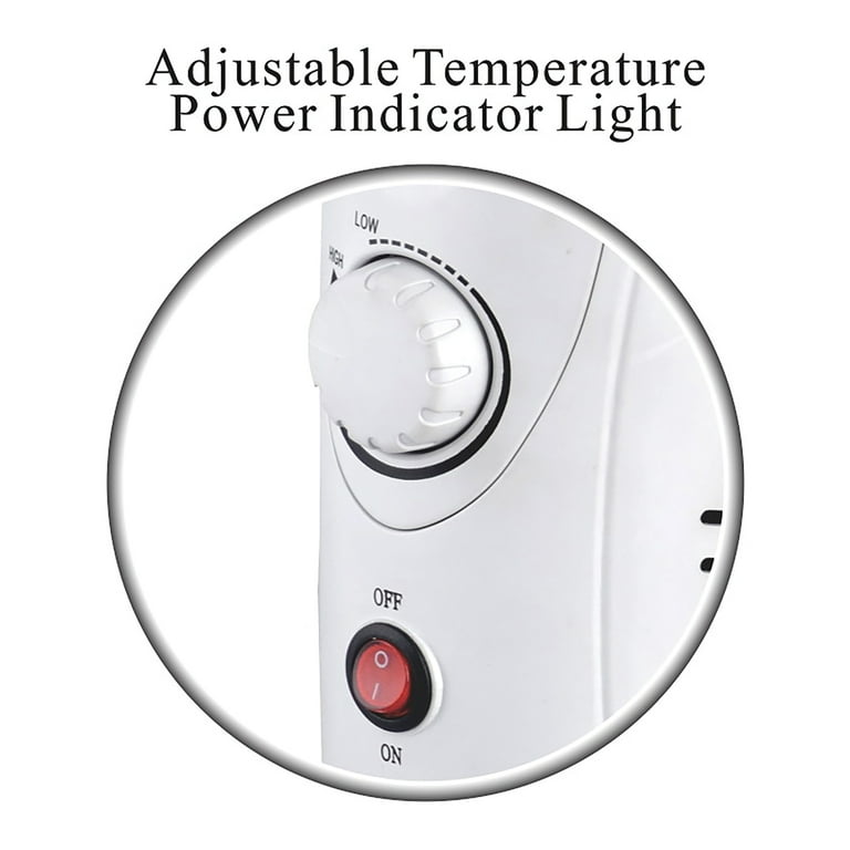 Optimus 700W Electric Portable Heater with Oil Filled Radiator - White