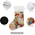 thumbnail image 3 of Coolnut Christmas Stocking Personalized Christmas Santa Large Candy Stocking Hanging Gift Xmas Stockings Decoration 1 PC for Family Holiday Party Ornaments Decor Fireplace, 3 of 7