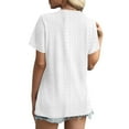 thumbnail image 4 of Plebaso Women's Summer Tops Eyelet Short Sleeve Casual Tunic Shirts Loose Dressy Blouses Basic Tee, 4 of 7
